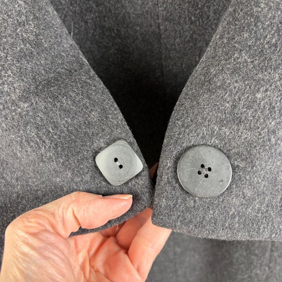 Christian Dior Womens Loro Piana Lambswool Peacoat Charcoal Gray Size 4 Luxury - Picture 9 of 16